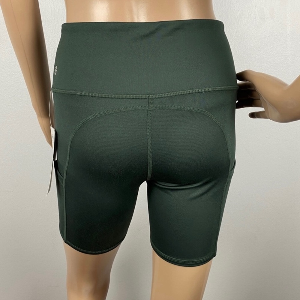 NEW Z BY ZELLA GREEN HIGH-WAISTED BIKER SHORTS - Picture 4 of 4
